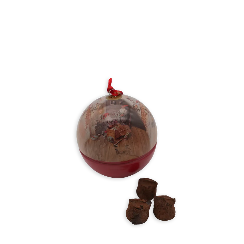 bonifatiuswerk-karamell-tr-ffel-weihnachtskugel-10-cm-schoko image 1