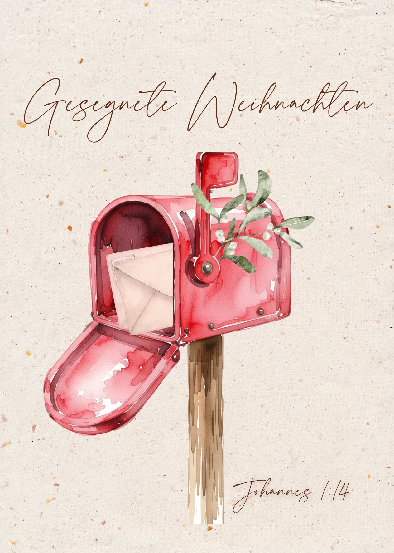 fontis-papeterie-gesegnete-weihnachten-postkarte-a6-aquarell image 1