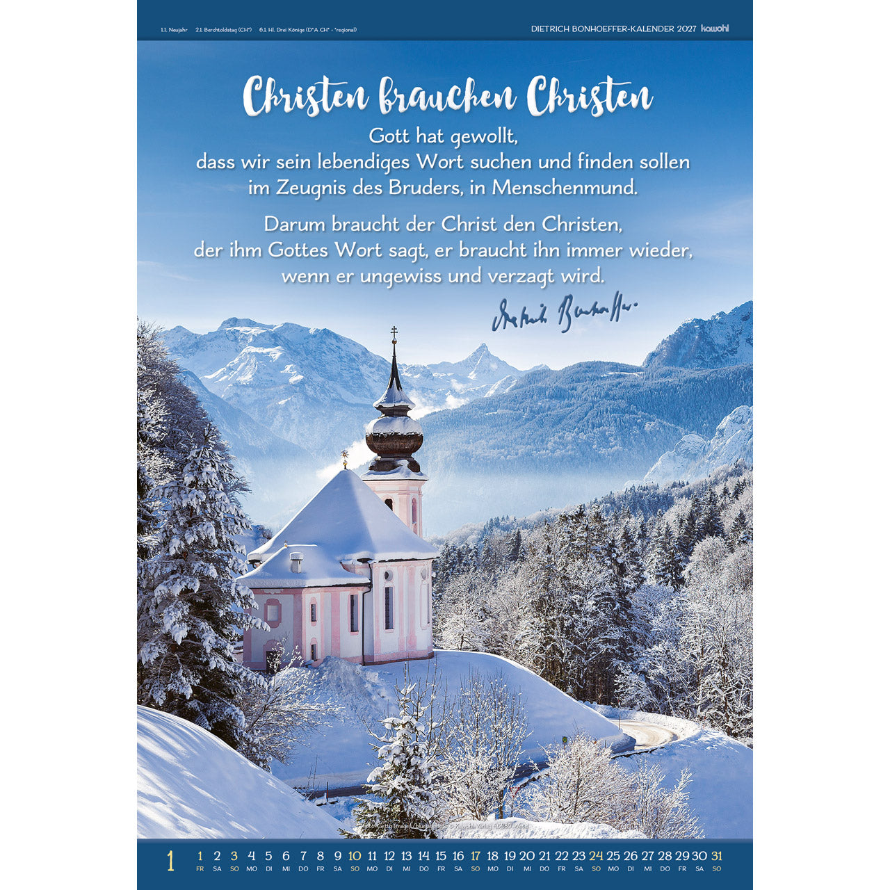 fontis-gott-ist-f-r-uns-2027-wandkalender-dietrich-bonhoeffer image 3