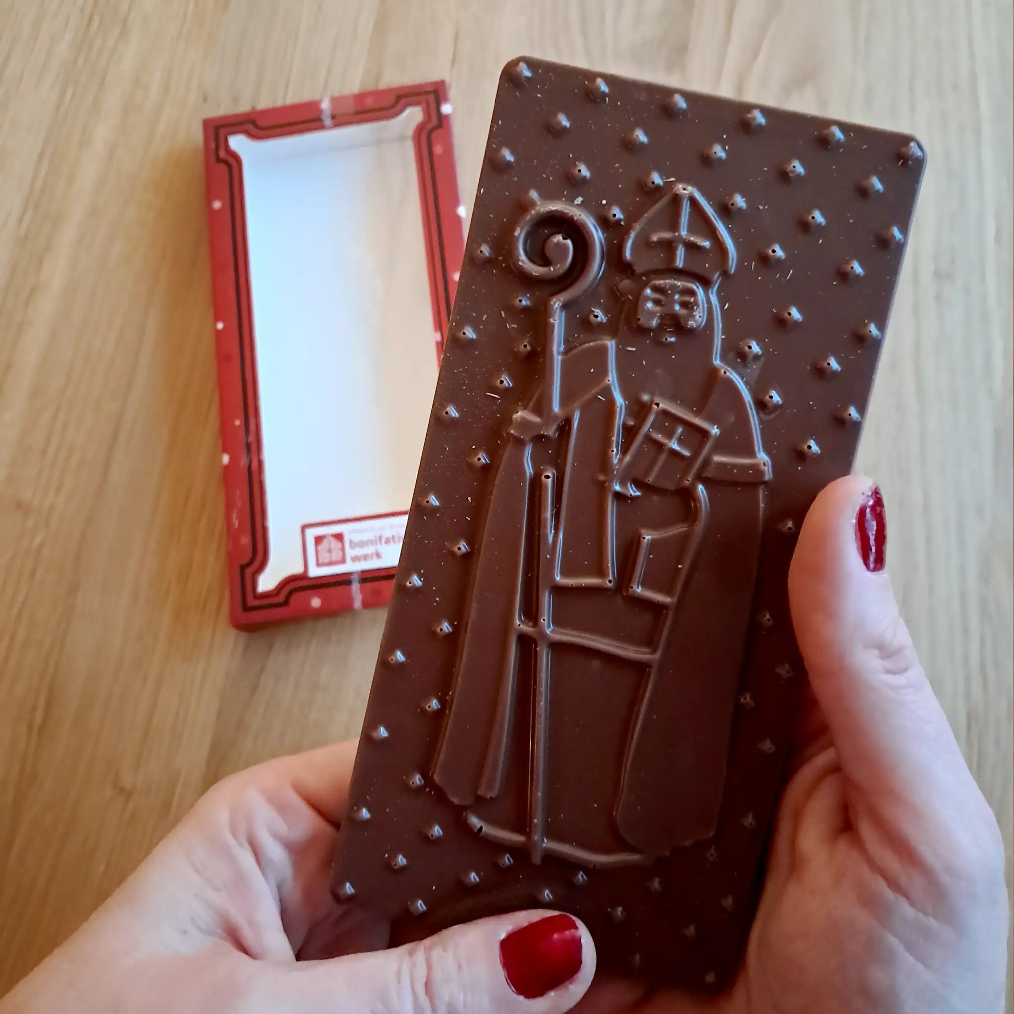 bonifatiuswerk-nikolaus-tafel-schokolade-100-g-cacao-trace image 2