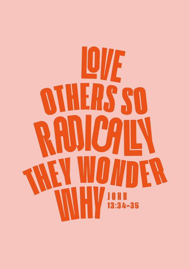 fontis-papeterie-love-others-radically-poster-hellrot-a3 image 1