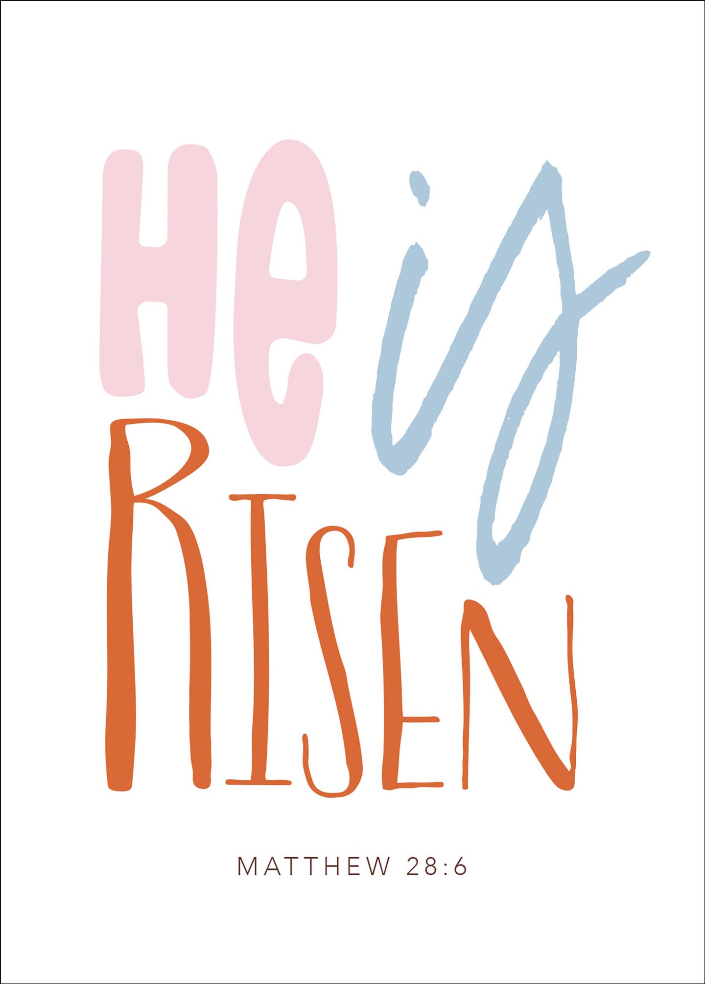 fontis-he-is-risen-postkarte-matthew-28-6-14-8x10-5-cm image 1