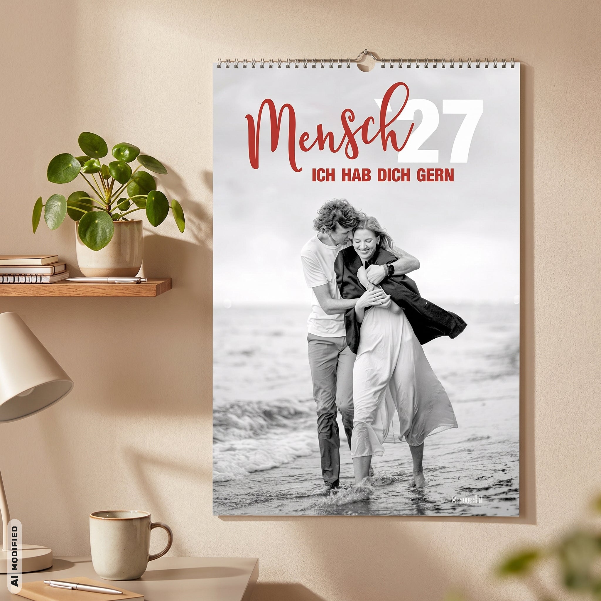 fontis-kalender-mensch-ich-hab-dich-gern-2027-wandkalender-s-w image 2