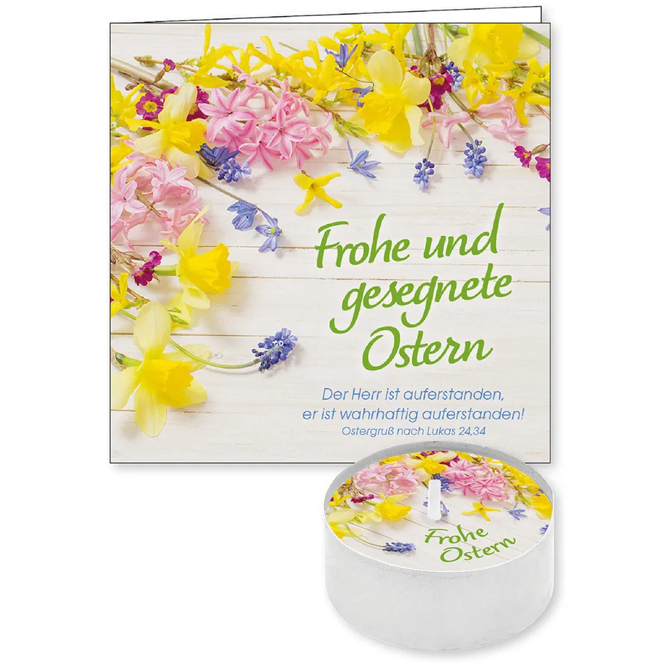 fontis-geschenke-frohe-und-gesegnete-ostern-lichtgru-teelicht-set image 1
