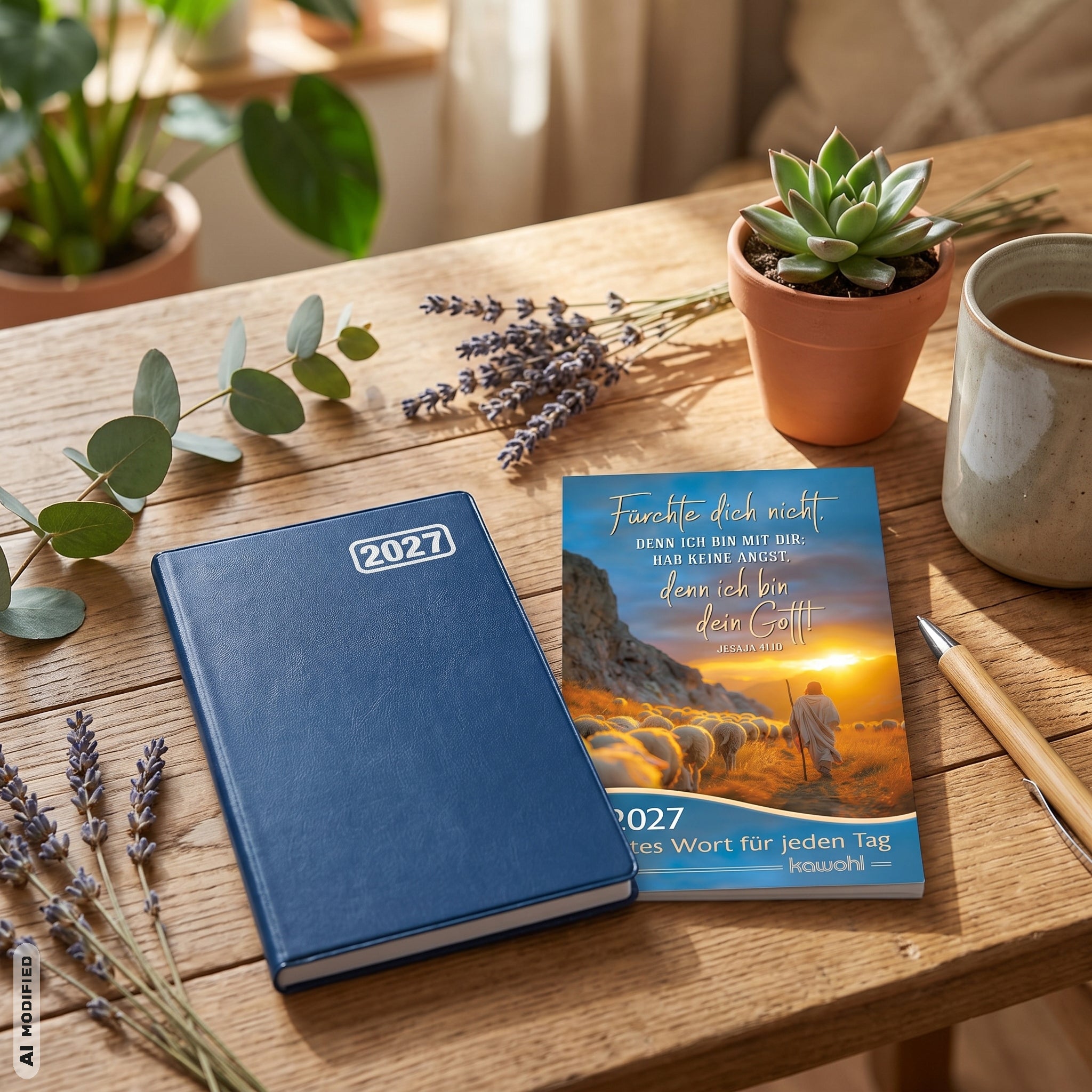 fontis-kalender-taschenterminer-in-h-lle-2027-kunststoff-blau image 2