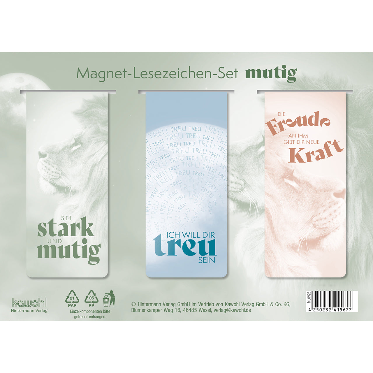 fontis-geschenke-sei-mutig-lesezeichen-magnetisch-3er-set image 2