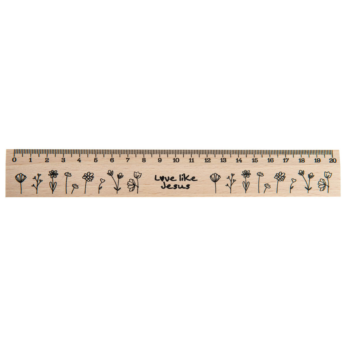 praisent-love-like-jesus-lineal-holz-20-cm-buchenholz image 1