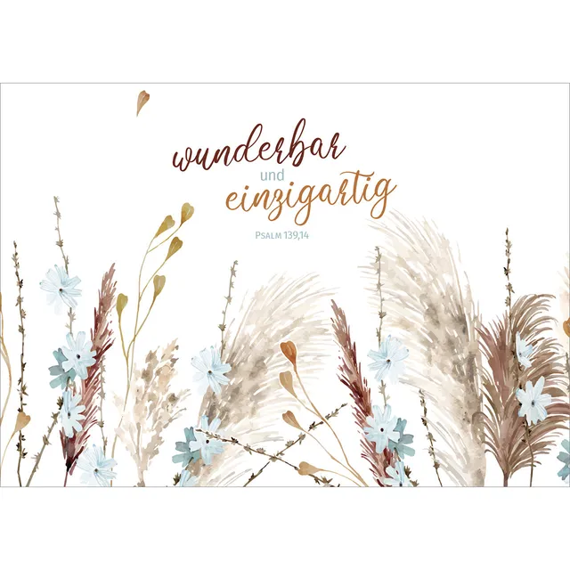 fontis-papeterie-wunderbar-und-einzigartig-12-postkarten-psalm-139-14 image 1