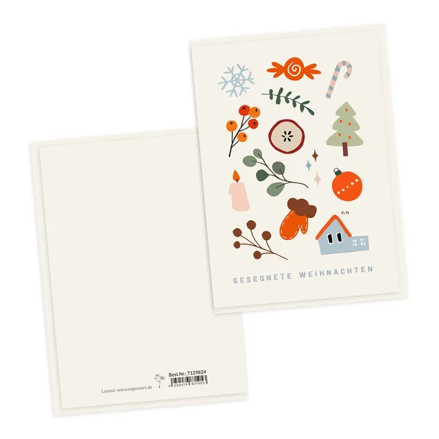 fontis-papeterie-gesegnete-weihnachten-doppelkarte-5er image 1