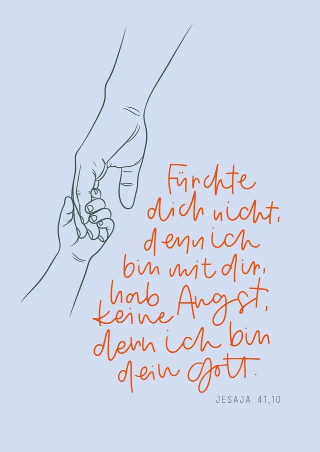 f-rchte-dich-nicht-motiv-hand-poster-hellblau-din-a3 image 1
