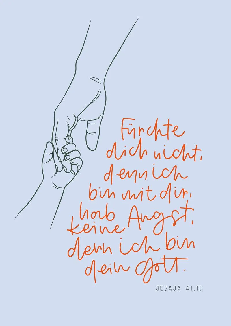 f-rchte-dich-nicht-motiv-hand-poster-hellblau-din-a3 image 1