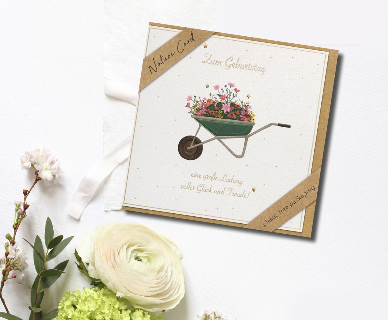 fontis-papeterie-zum-geburtstag-faltkarte-gold-mit-umschlag image 2
