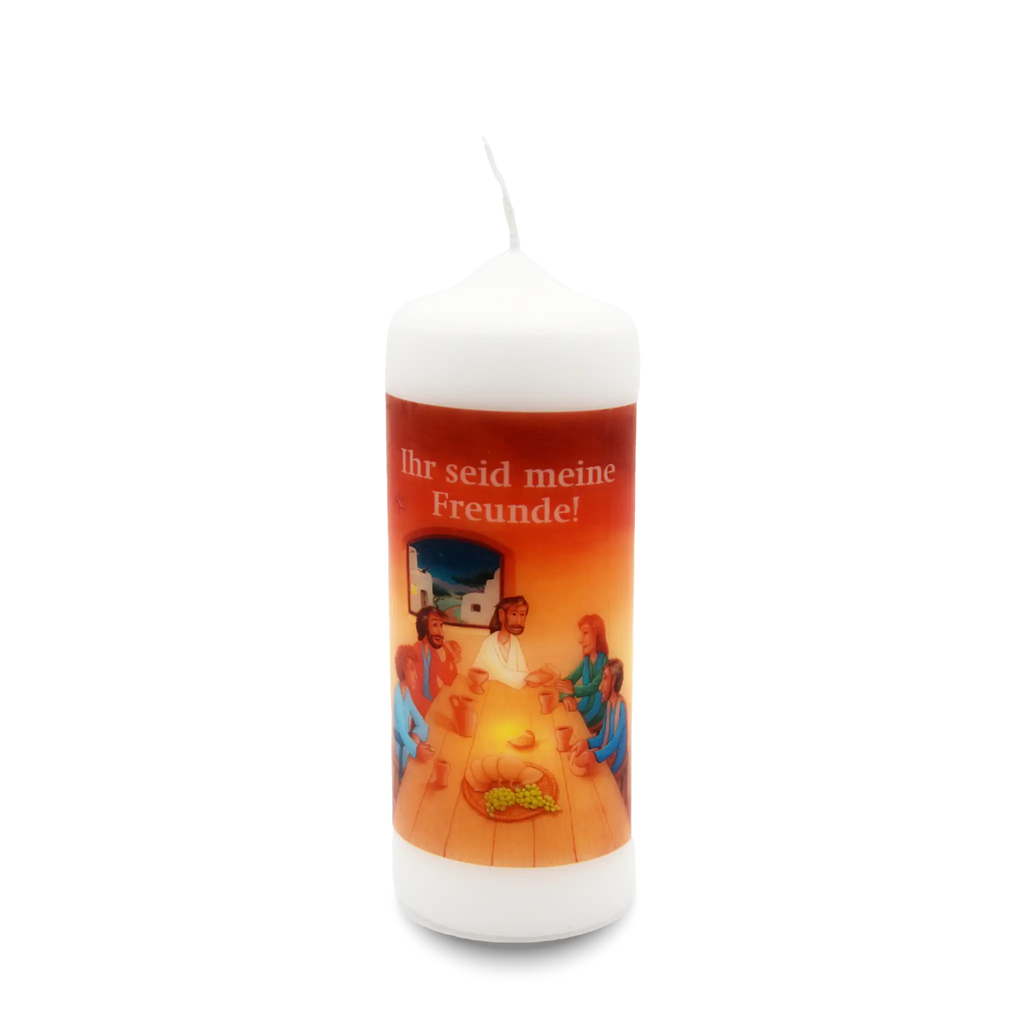 bonifatiuswerk-ihr-seid-meine-freunde-kerze-6-x-16-5-cm image 1