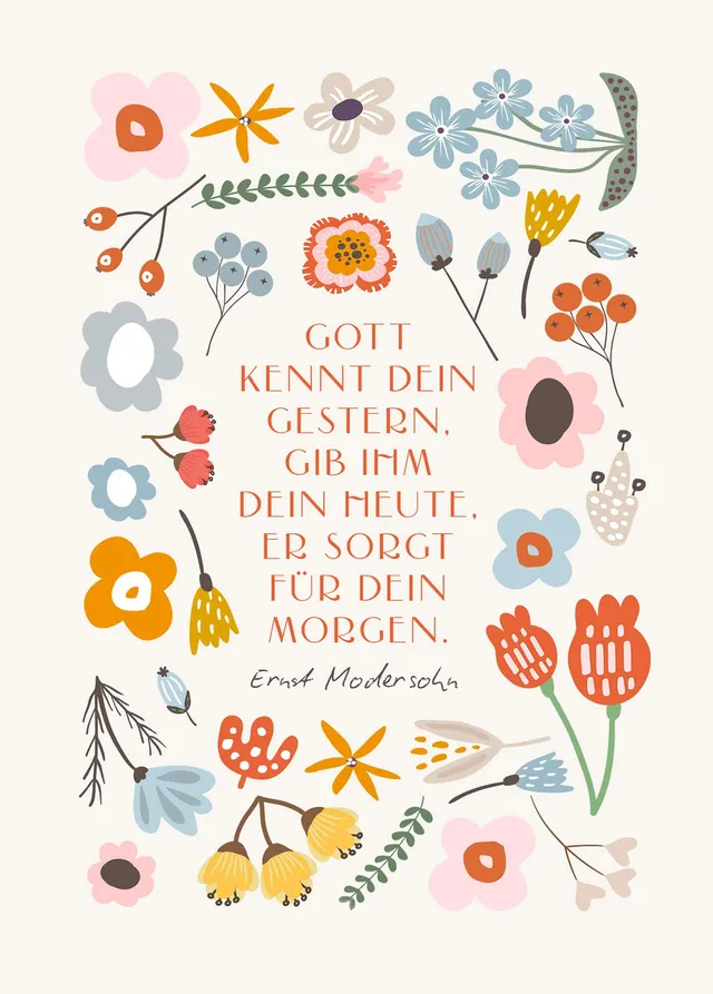 fontis-papeterie-gott-kennt-dein-gestern-postkarte-modersohn image 1