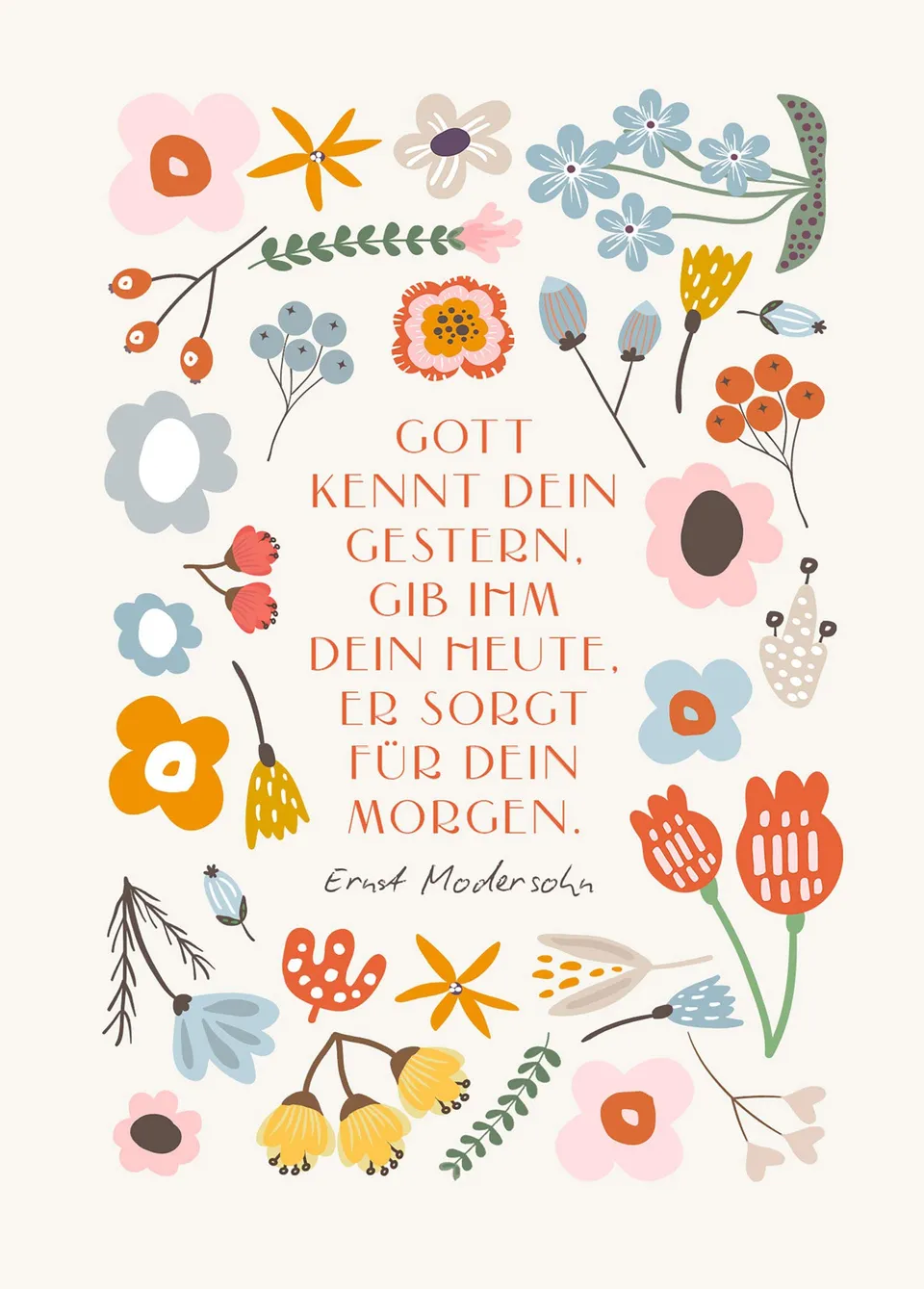 fontis-papeterie-gott-kennt-dein-gestern-postkarte-modersohn image 1