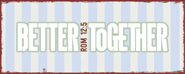 fontis-better-together-metallschild-34-5-x-14-cm-vintage image 1