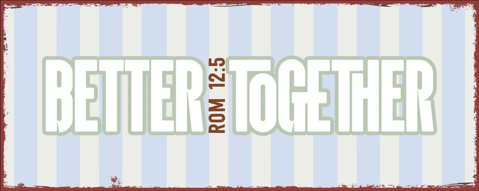 fontis-better-together-metallschild-34-5-x-14-cm-vintage image 1