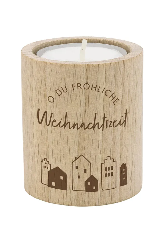 fontis-o-du-fr-hliche-teelichthalter-buchenholz-weihnachten image 1