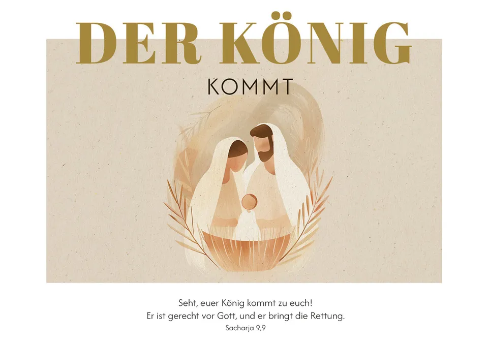 fontis-der-k-nig-kommt-postkarten-12er-weihnachten-advent image 1