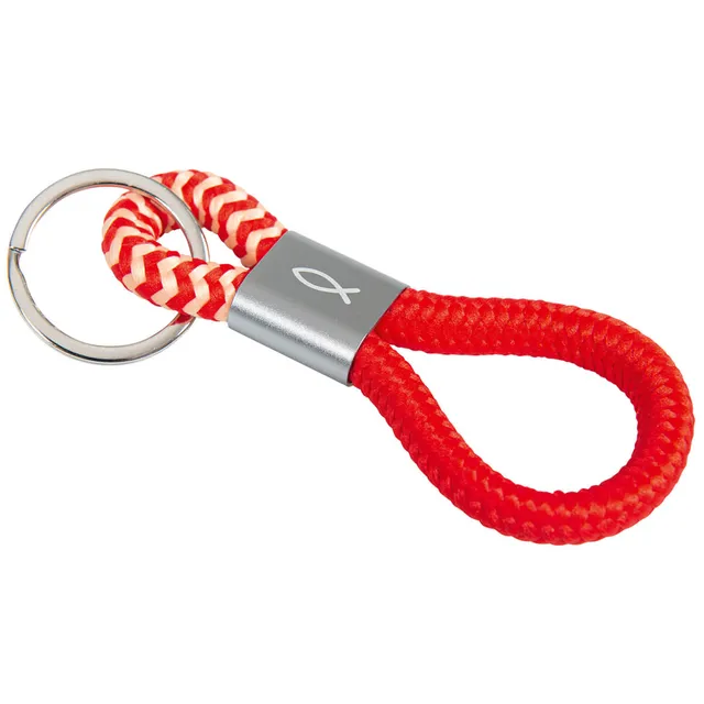 fontis-geschenke-fisch-schl-sselanh-nger-segeltau-rot image 1