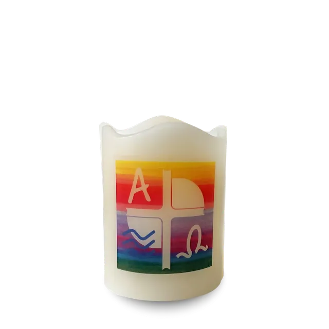 bonifatiuswerk-regenbogen-led-kerze-osterkerze-7x9-cm image 1
