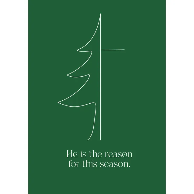 fontis-he-is-the-reason-weihnachts-postkarten-12er-set image 1