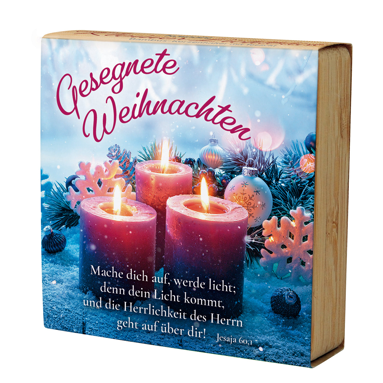 kawohl-gesegnete-weihnachten-teelichthalter-bambus image 1