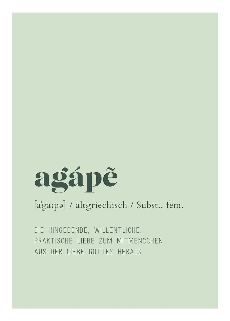 fontis-papeterie-agape-postkarte-gr-n-liebe-gottes image 1