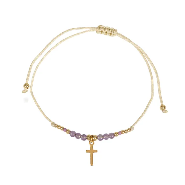 fontis-geschenke-textil-armband-mit-perlen-und-kreuz-lila image 1