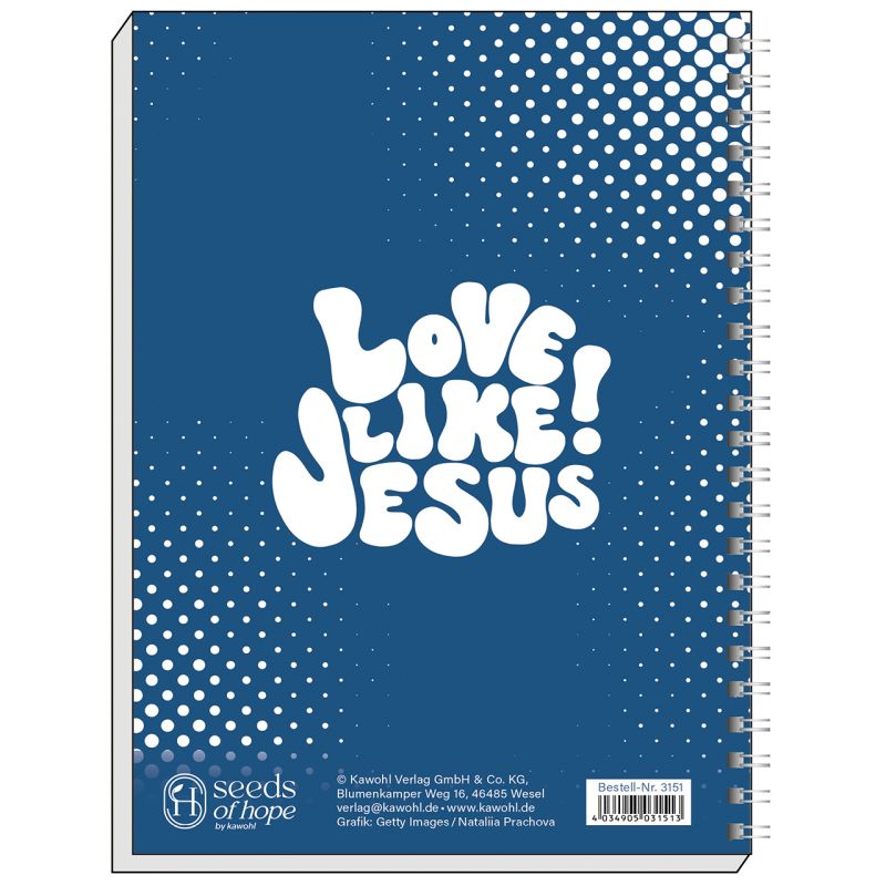 kawohl-love-like-jesus-memoblock-a6-seeds-of-hope-punktraster image 2