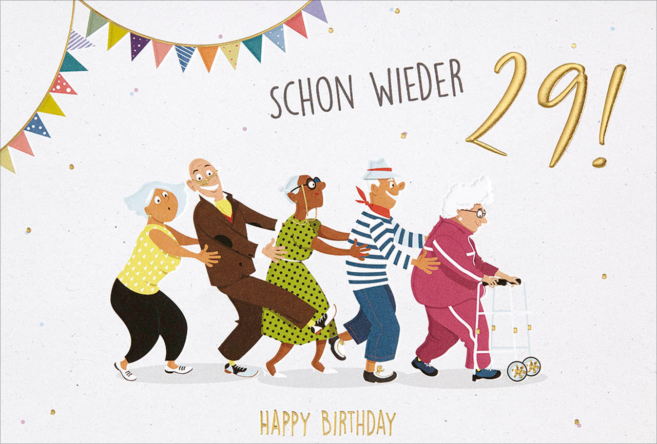 fontis-papeterie-faltkarte-schon-wieder-29-geburtstag-happy-birthday image 1