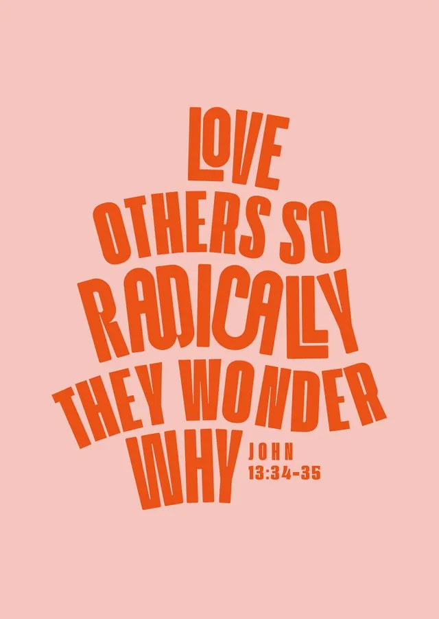 fontis-papeterie-love-others-radically-poster-hellrot-a3 image 1