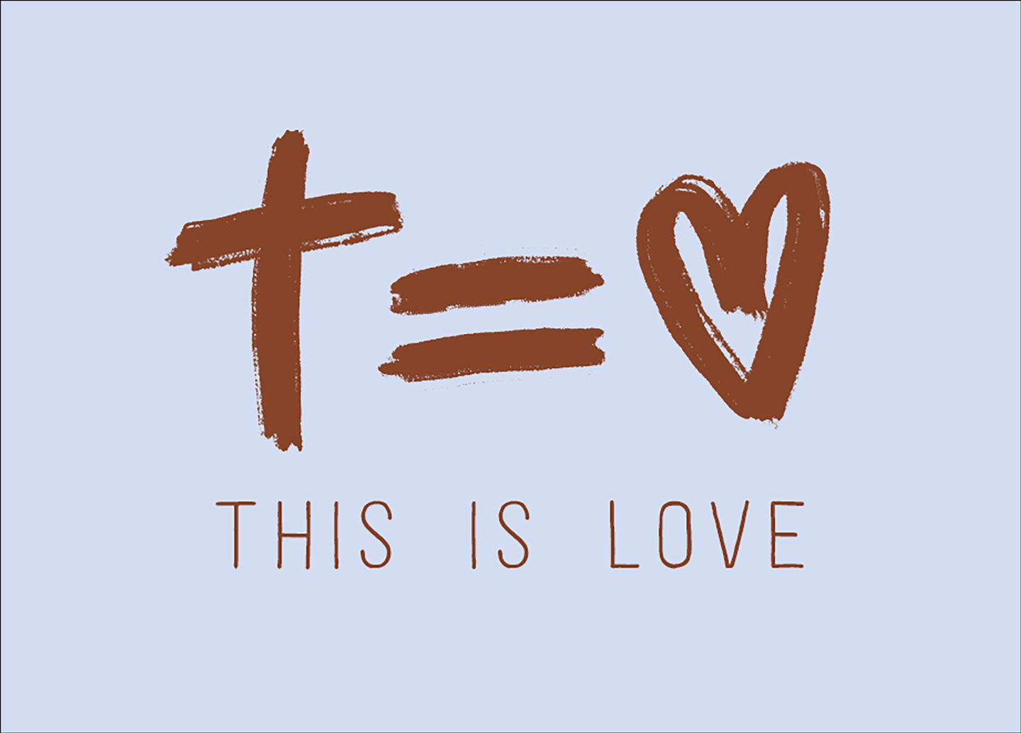 segensart-this-is-love-mini-karte-kreuz-herz-7-4x5-2-cm image 1