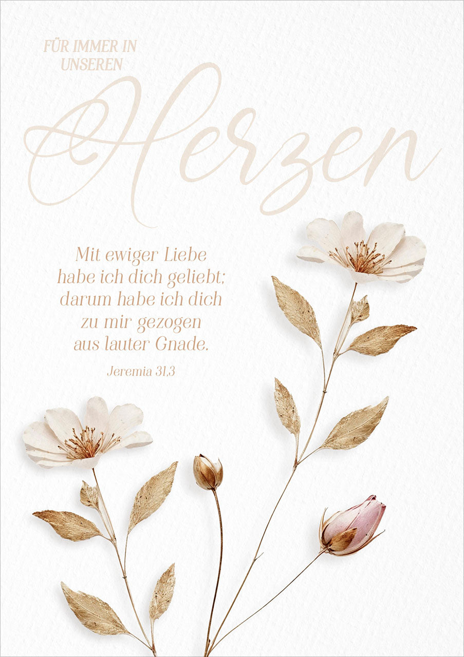 fontis-papeterie-faltkarte-f-r-immer-in-unseren-herzen-trauer image 1