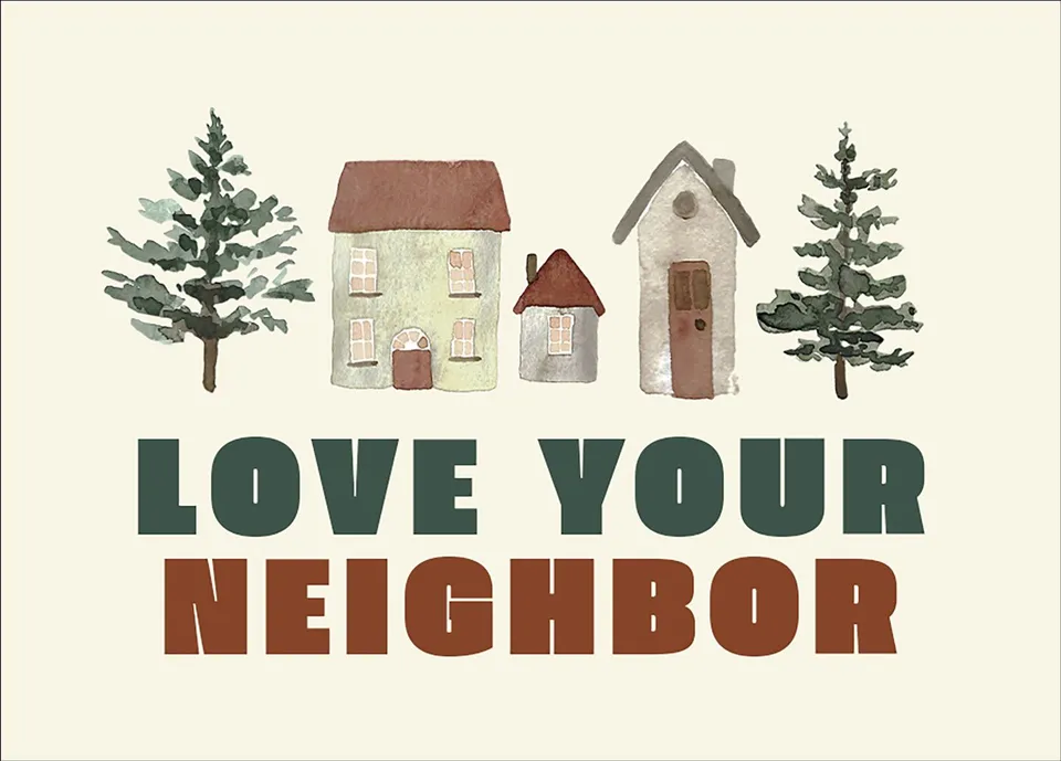 fontis-papeterie-love-your-neighbor-mini-karte-englisch-markus-12-31 image 1