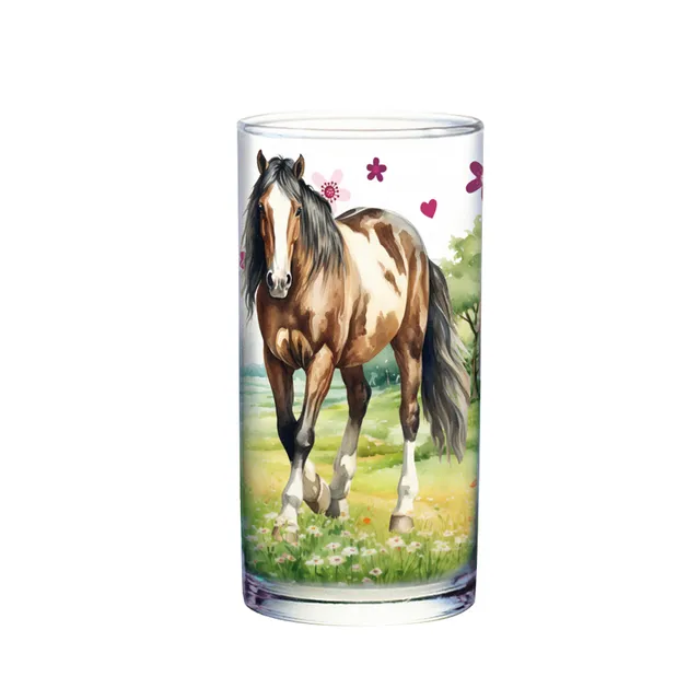 fontis-geschenke-pferd-kinder-trinkglas-200-ml-pferdemotiv image 1