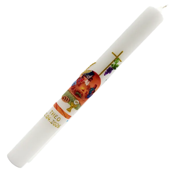 bonifatiuswerk-erstkommunionkerze-bastelset-wei-4x40-cm-kinder image 1