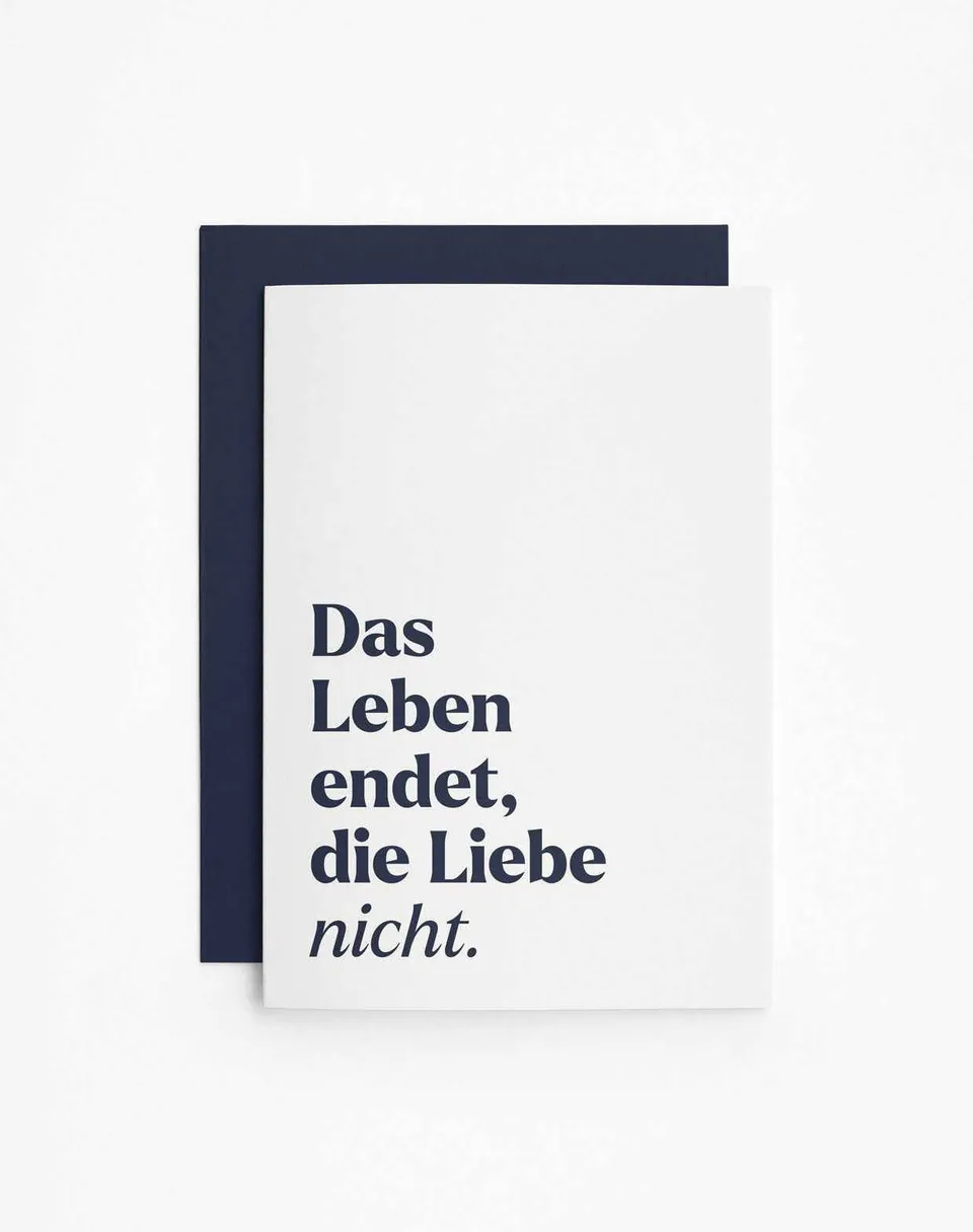 gedenken-schenken-das-leben-endet-beileidskarte-mit-umschlag image 1