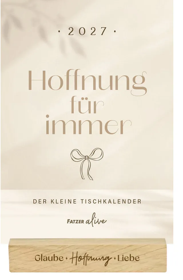 fontis-kalender-hoffnung-f-r-immer-2027-tischkalender-holzaufsteller image 1
