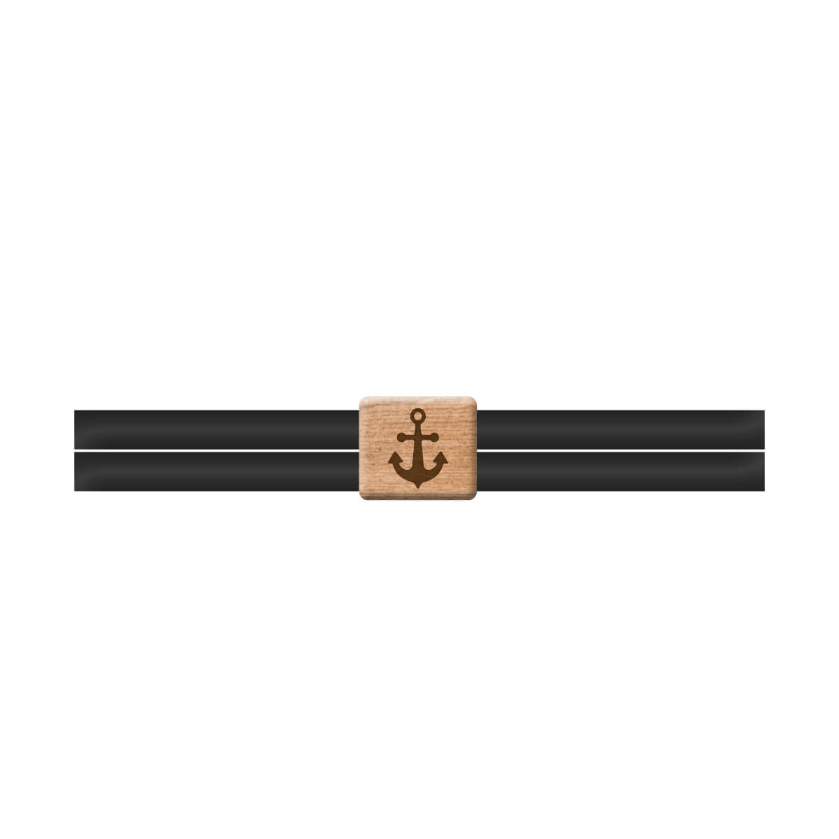 fontis-anker-textilarmband-schwarz-mit-holz-element image 1