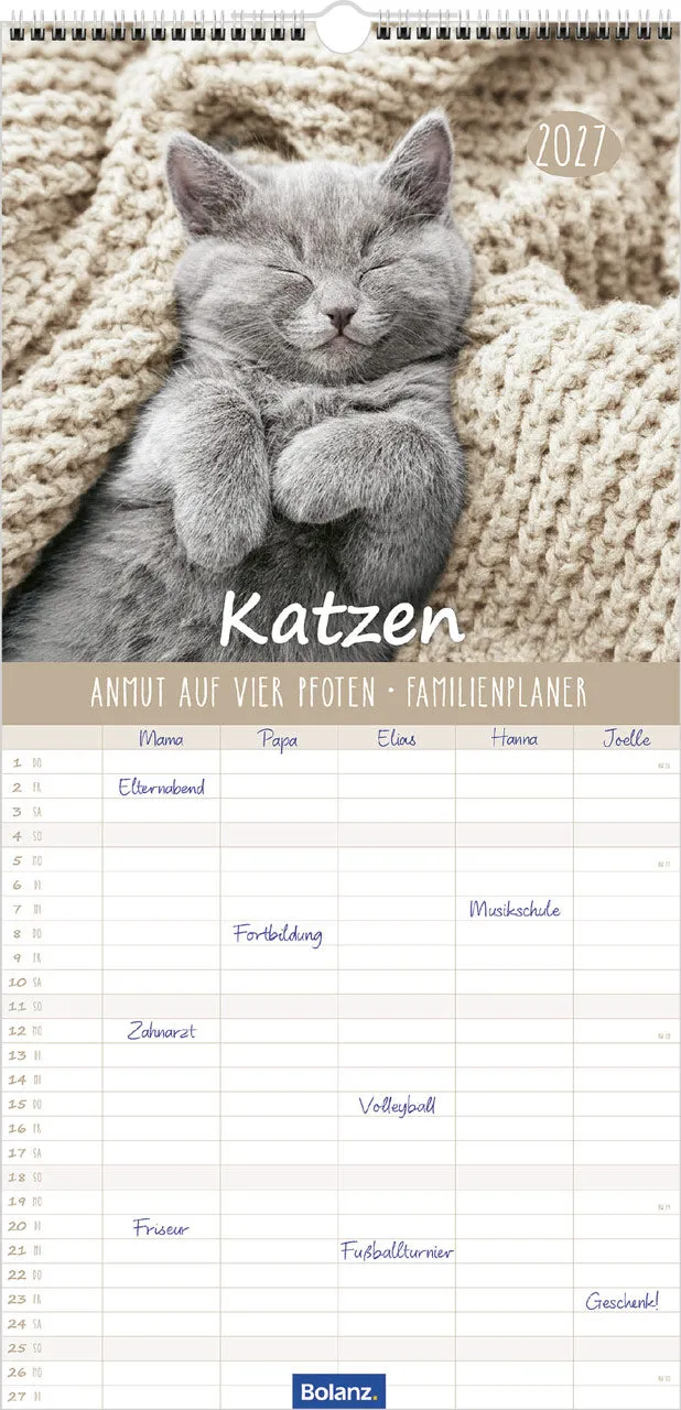 fontis-kalender-katzen-anmut-auf-vier-pfoten-familienplaner-2027 image 1