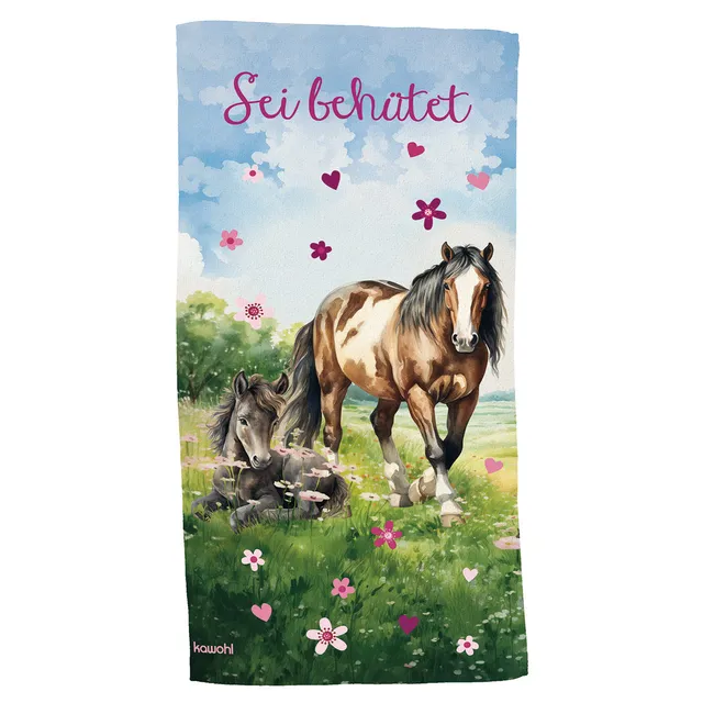fontis-geschenke-sei-beh-tet-berraschungs-handtuch-pferde-30x60 image 1