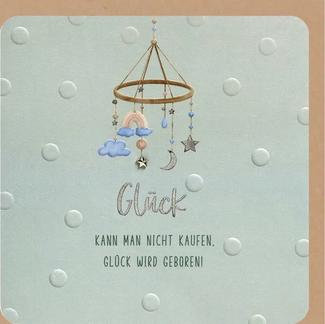 fontis-papeterie-gl-ck-kann-man-nicht-kaufen-faltkarte-babykarte image 1