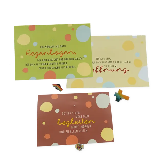 bonifatiuswerk-pin-cards-doppelkarte-mit-pin-regenbogen-mit-umschlag image 1
