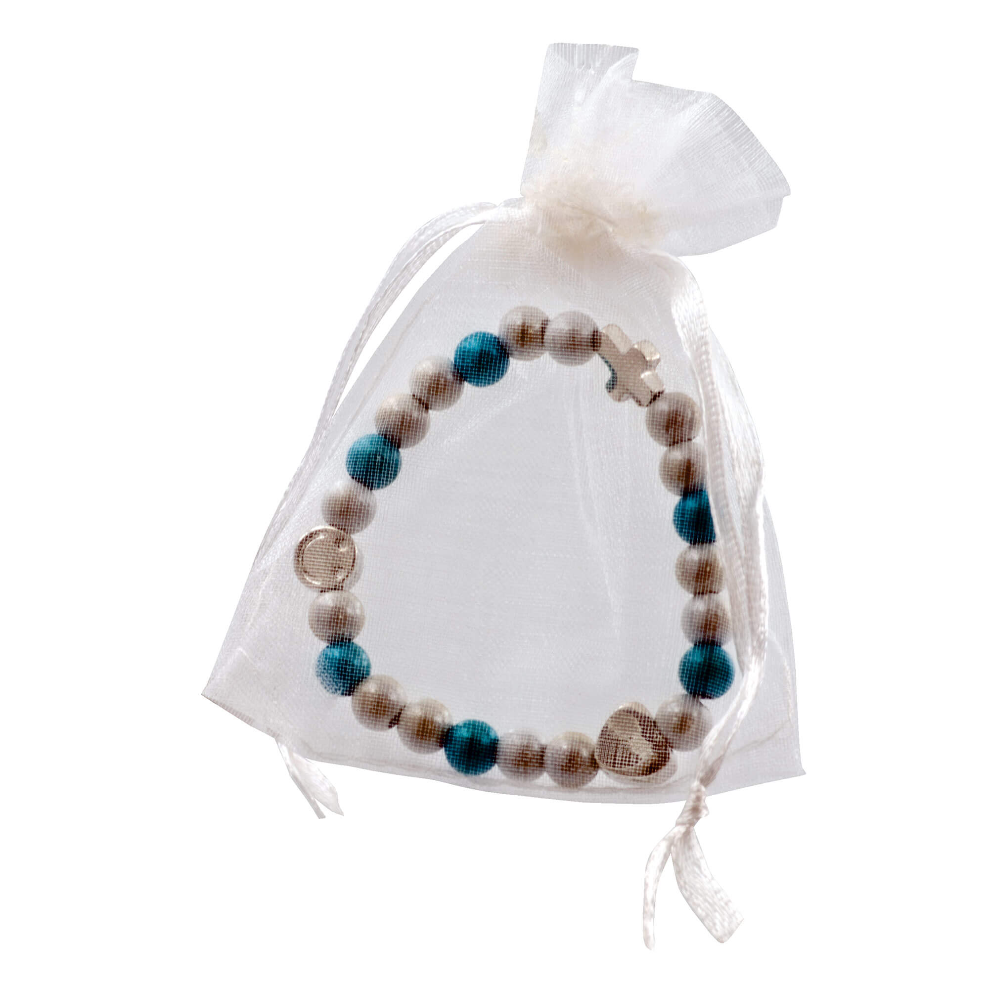 fontis-perlenarmband-kinder-mit-kreuz-armband-t-rkis-wei image 2