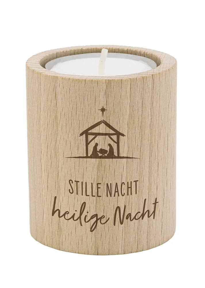 fontis-stille-nacht-heilige-nacht-teelichthalter-buchenholz image 1
