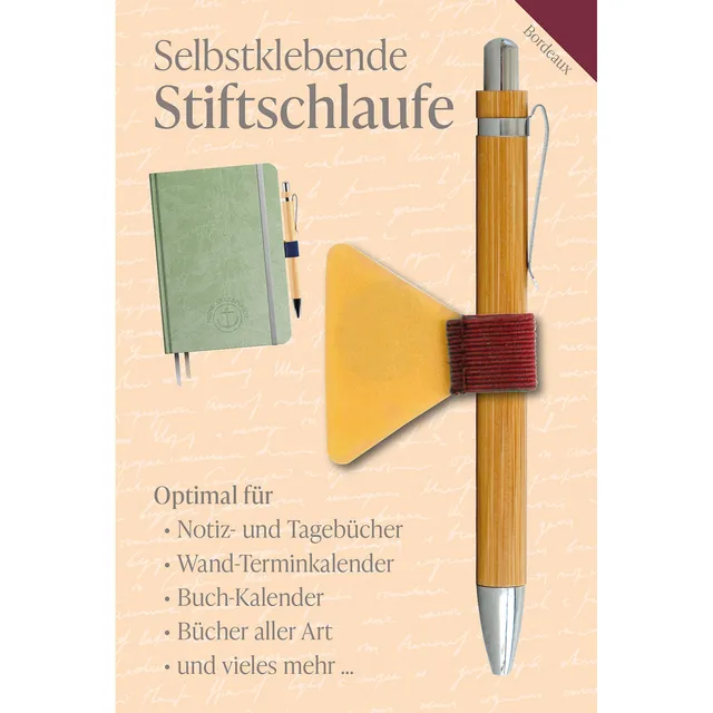 fontis-papeterie-stiftschlaufe-selbstklebend-bordeaux-gummiband image 1