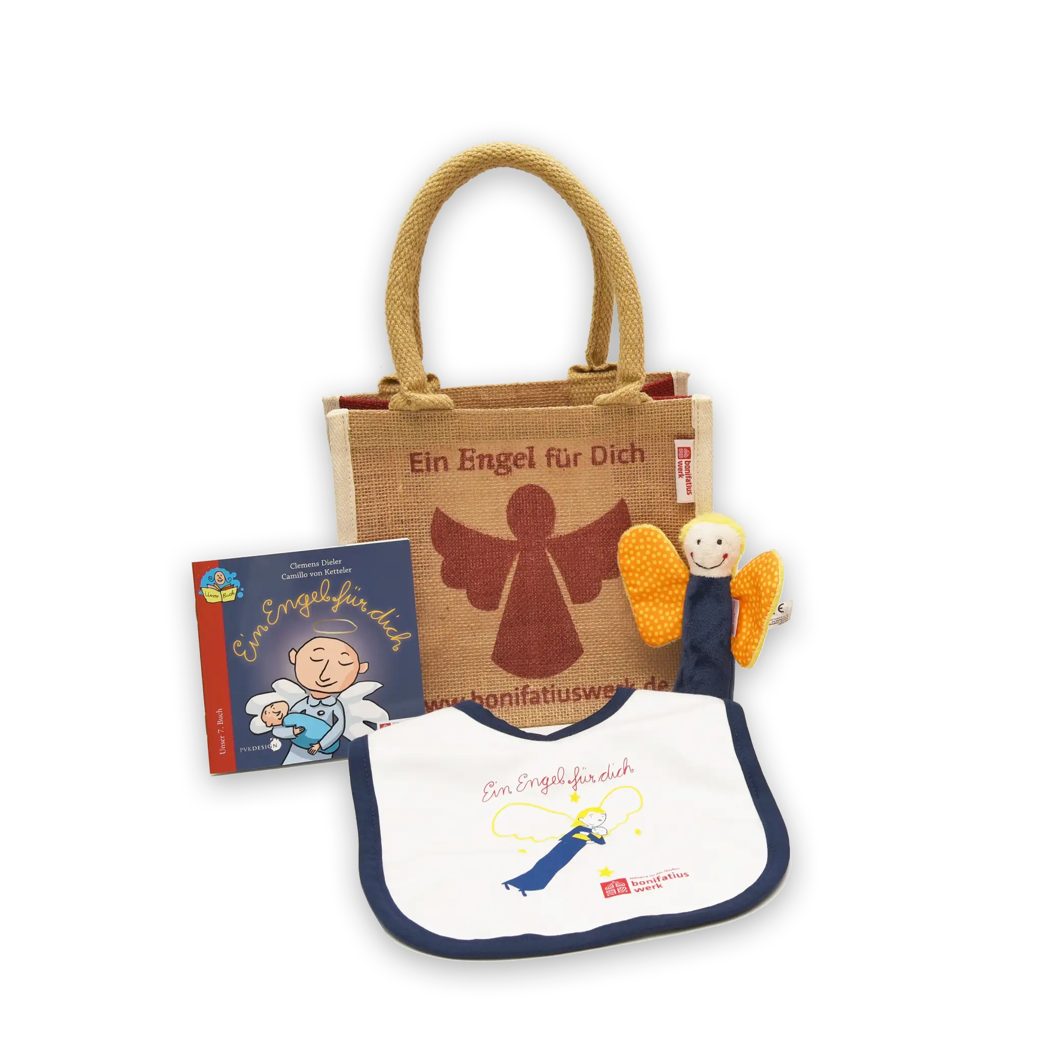 bonifatiuswerk-tasche-geburt-taufe-engel-geschenkset-sigikid-baby image 1