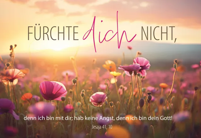 f-rchte-dich-nicht-postkarten-blumen-10er-set-jahreslosung image 1