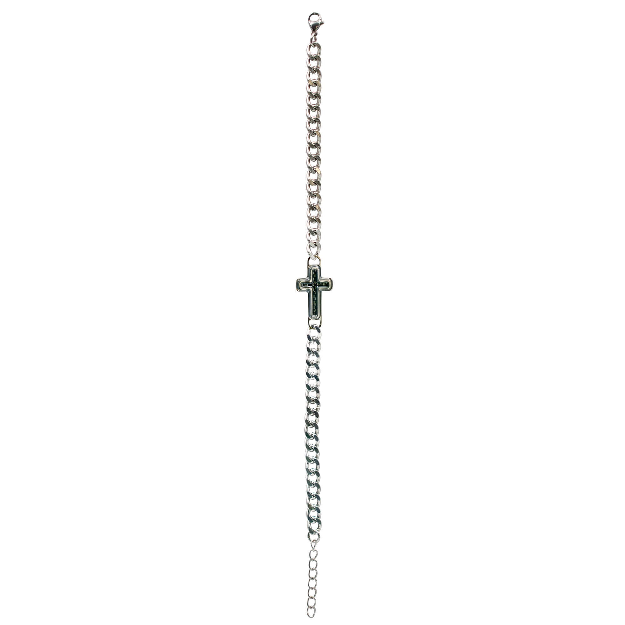 fontis-herrenarmband-kreuz-edelstahl-20-23-cm image 1